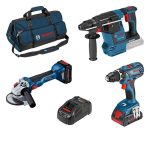 Werkzeug-Set 18V GSR+GWS+GBH+2x PC 18V+GAL+Tasche Bosch 0.615.990.M3C