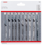 Jigsaw blade set 10-piece, clean cutting Bosch 2.607.011.172