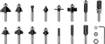 Fräser-Set 15-teilig, 8-mm-Schaft. für Handfräsen Bosch 2.607.017.472