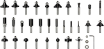 Fräser-Set 30-teilig, 8-mm-Schaft. für Handfräsen Bosch 2.607.017.475