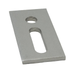 Adapterbleche, 1 Rundloch 11 mm A2 82X40X5 11/11 + 1 Langloch 11 mm