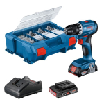 Akku-Bohrschrauber GSR 18V-45 2 Akku GBA 18V 2.0Ah, Ladg. u. L-CASE Bosch 0.601.9K3.205