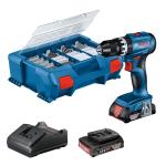 Akku-Bohrschrauber GSB 18V-45 2 Akku GBA 18V 2.0Ah, Ladg. u. L-CASE Bosch 0.601.9K3.306