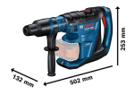 Cordless rotary hammer GBH 18V-40 C 2 ProCORE18V 5.5Ah batteries Bosch 0.611.917.103