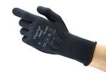 Knitted gloves PVC studs black/blue Ansell FiberTuf 76-501