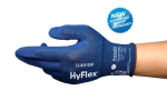 Gebreide nitril handschoenen Maat 6 blauw Touchscreen-compatibel Ansell HyFlex 11-819 ESD