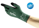 Nitrile knitted gloves partially coated green/black Ansell HyFlex 11-842