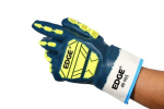 Handschuhe Nitril PVC Stoßdämpfer teilbesch. Ölabweisend blau/gelb Ansell Edge 48-905