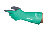 Nitril handschoenen voor chemische bescherming Maat L=350 naadloos groen Ansell Alpha Tec 58-005