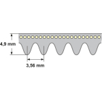 ribbed belt 8 PK 1682 mm) ConCar PolyRib