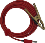 Masseklemme konfektioniert 200 Ampere Ø 10 mm² L=4 m, Silikongewebe Conzelmann / für Büschel Geräte