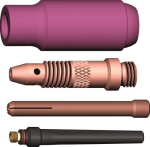 TIG accessory kit 4-piece in plastic box, WE 2.4 mm Binzel