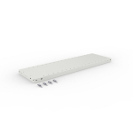 Additional shelf with 4 shelf supports LxD 1000x300 mm, grey RAL 7035 Meta Clip S3 230