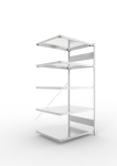Anbauregal 1-zeilig, Rahmen zerlegt HxLxT 2000x1000x800 mm, verzinkt Meta Clip S3 AR 230/1100 kg 5 Böden