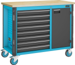Workbench 1150x600x964 mm 8 drawers blue Hazet 179NW-8