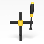 Schraubzwinge mit Rundrohr brüniert Siegmund System 16, 160601