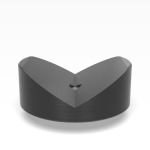 Prism Ø 80 120° with narrowed collar - burnished Siegmund System 16, 160652.1