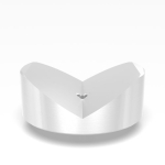 Prism Ø 80 120° with narrowed collar - Aluminium Siegmund System 16, 160652.1.A