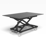 Mobile lift table 500 kg incl. perforated plate 1500x1000x12 Siegmund System 16, HT164014.X7