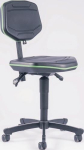 Workster draaistoel Rollen 515-655 mm PU-schuim zwart groen