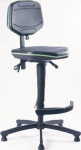 Workster draaistoel Glijders, voetsteun 620-875 mm PU-schuim zwart groen