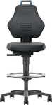 Werkdraaistoel Wielen + voetring 580-860 mm Supertec zwart