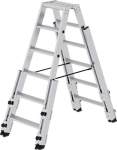 Stehleiter Alu treppengängig 2x6 Stufen mit 4 Holmverlängerungen H=1,38 m Munk Günzburger