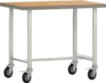 Workbench WxDxH 1000x700x840 mm beech plywood light grey, RAL 7035