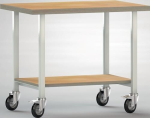 Workbench WxDxH 1000x700x840 mm beech plywood Light grey, RAL 7035 Number of shelves 1
