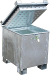 Lithium-ion opslagcontainer LxBxH 600x800x750 mm Plaatstaal Thermisch verzinkt