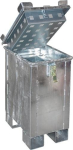 Lithium-ion opslagcontainer LxBxH 400x600x750 mm Plaatstaal Thermisch verzinkt