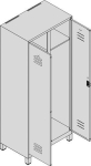 Kledingkast, 2 compartimenten HxBxD 1950x800x500 mm Kleur kiezen