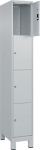 Vakkenkast met voetjes HxBxD 1950x300x500 mm Aantal vakken 1 x 4 lichtgrijs, RAL 7035