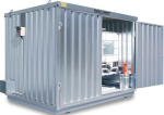 Opslagcontainer, opvangvolume 2 x 1030 liter BxDxH 6380x2170x2310 mm gemonteerd WGK 1-3 en GHS 1-3 gegalvaniseerd