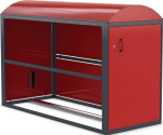 Bicycle garage B850xH1379xT2080mm, verkehrsrot unit, one-sided