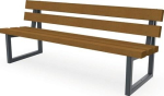 Parkbank LxBxH 2000x670x770 mm Fichte 60 kg, Bohlenstärke 60 x 120 mm