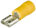 Insulated blade receptacles 6.3 mm, yellow, 4-6 mm², 100 pieces Knipex 97 99 022