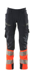 Hose mit Schenkeltaschen Gr.62 L82 Schwarzblau/Hi-vis Rot MG205 Mascot Accelerate Safe 19379