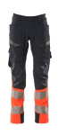 Hose mit Schenkeltaschen Gr.62 L82 Schwarzblau/Hi-vis Rot MG205 Mascot Accelerate Safe 19379