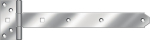 Cross hanger L.600xW.39xThickness 3.5 mm, heavy Blue chromatised steel, Hohage
