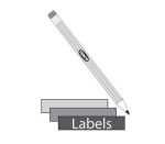 Label set 12pcs. WxH 104x26 mm Raaco f.Art.No.795666-795669
