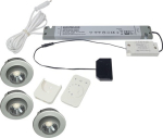 Einbauleuchenset 12 V 2 W, Rahmenfarbe Aluminium L&S Spot emotion