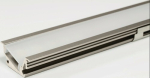 LED Leuchtenprofil Nutmaß 23x11 mm Einbau, Alu. Edelstahl L&S Venice Mini