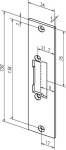 Flachschließblech BxL 34x150 mm, Edelstahl matt käntig Assa Abloy 21C