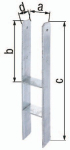 H-Pfostenträger 116x300x600x60 mm Stahl roh feuerverz.