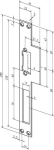 Lug striking plate WxL 44x250 mm, DIN left / right Assa Abloy 14C