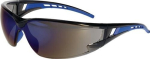 Safety goggles Black/blue temples, mirrored lens Pro Fit Racer 2.0