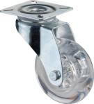 Swivel castor plastic transparent Ø 75 mm Load capacity 50 kg BS Castors