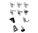 Tool hook mix set assorted 53pcs. Raaco f.Art.Nr.795605,795584,795698-699