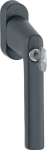 Raamgreep 32-42 mm afsluitbaar, F9714M zwart w. Hoppe Secu100® Hamburg 0700LS/U26 100NM